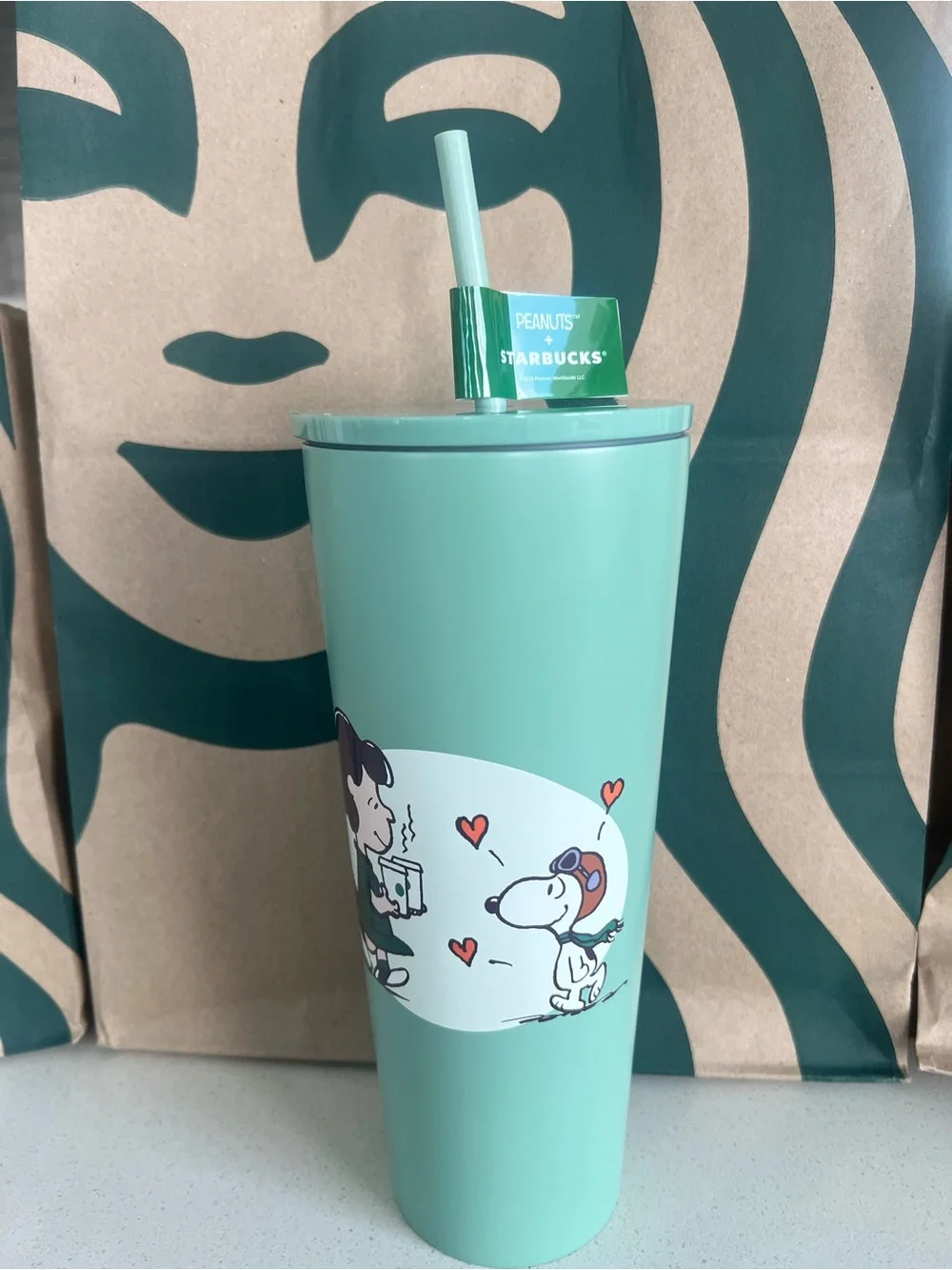 Snoopy/Peanuts × Starbucks 2026 Collection 16oz Pumpkin Tumbler — New in Box